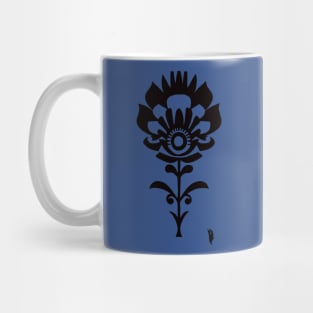 Folk flower , black Mug